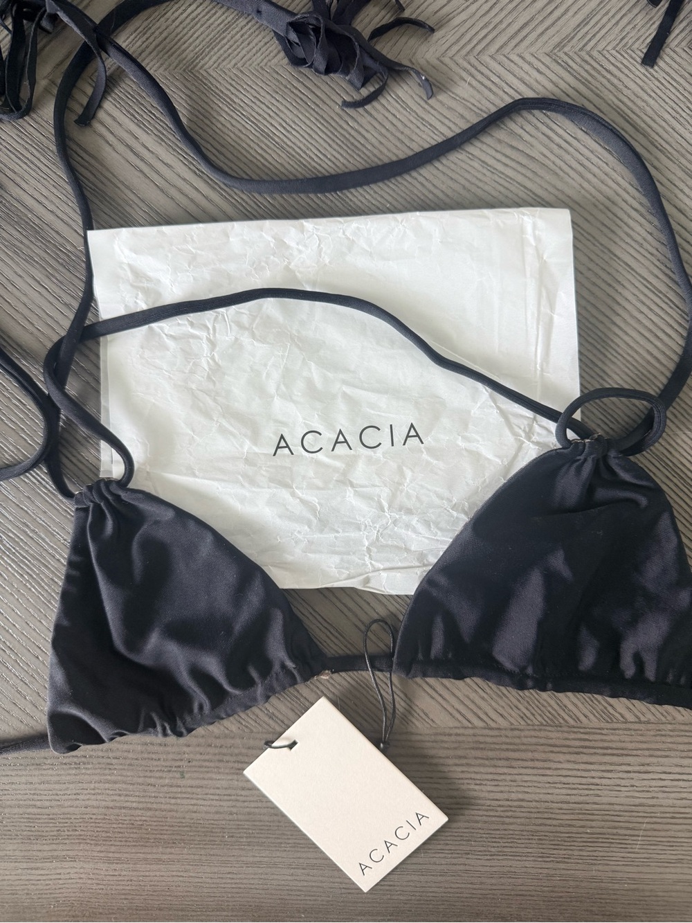 Acacia swimwear BRAND NEW Womenโs Black Cannons Top